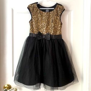 Gold and black dress